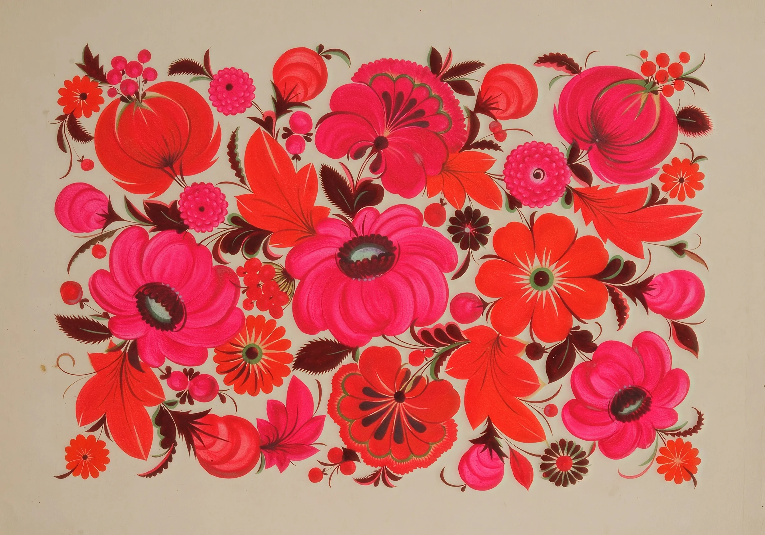 Decorative panel with flowers