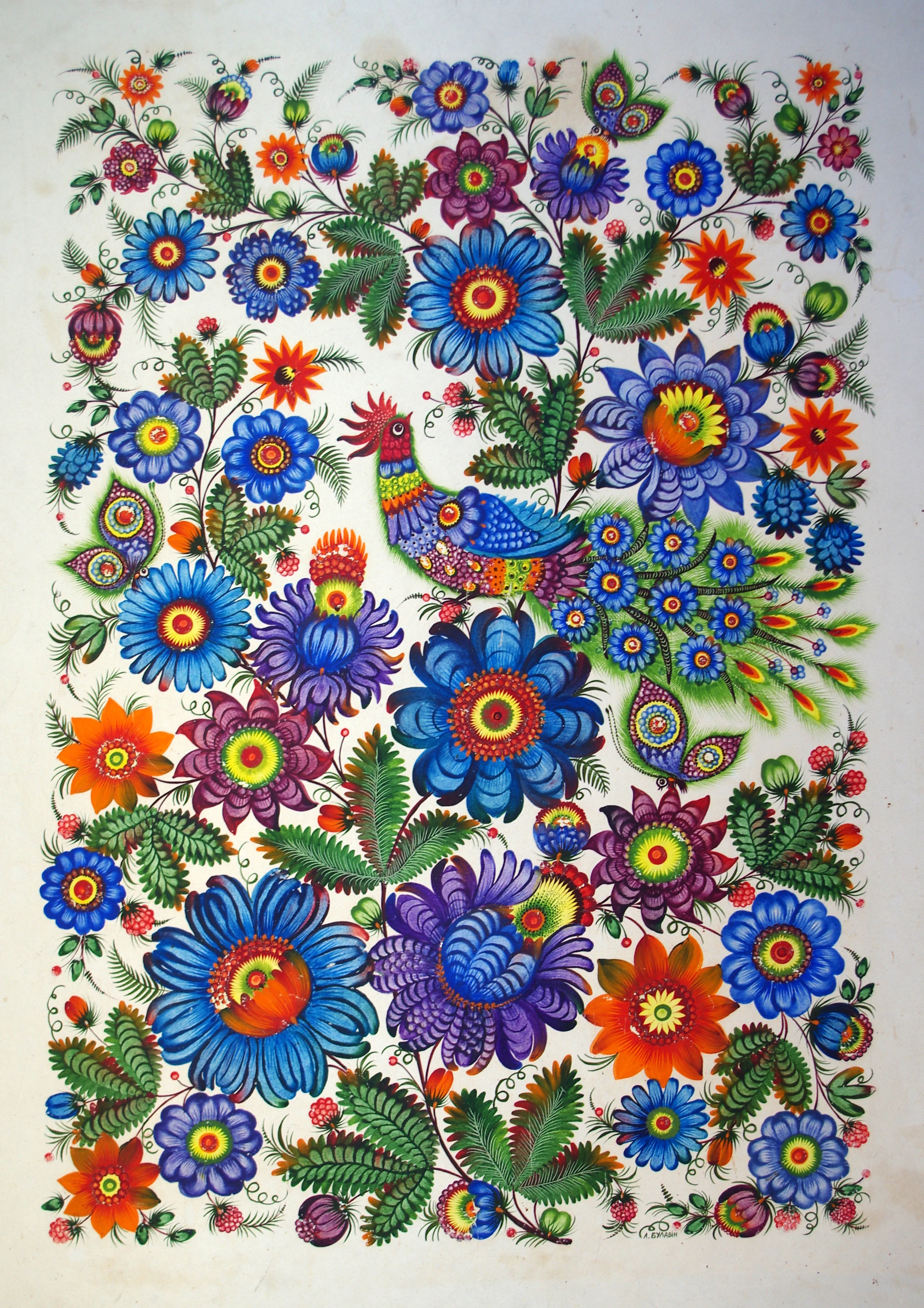 Квіткова композиція. Жар-птиця і метелики (Зимова фантазія)